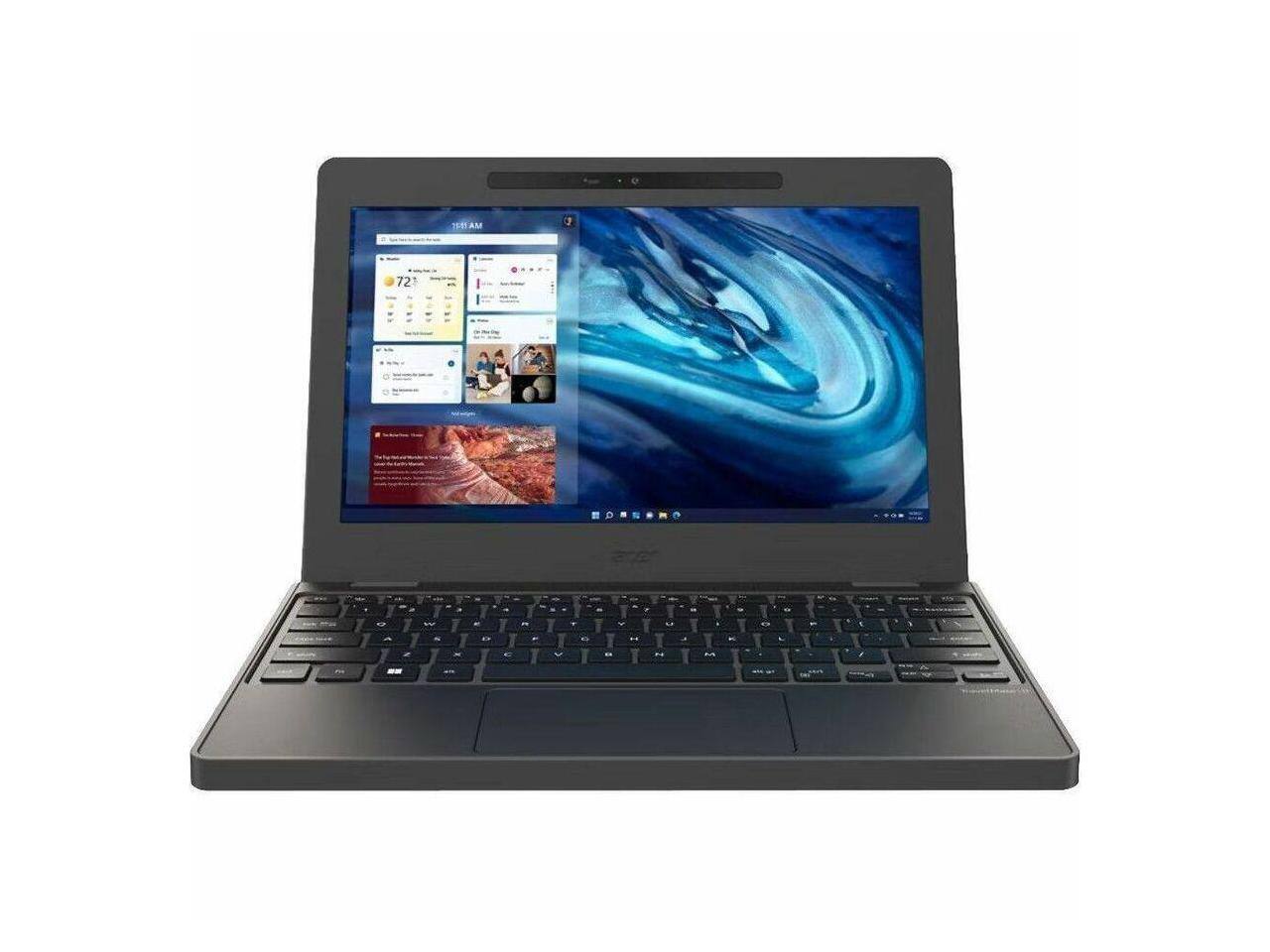 Alt View 6. Acer - Acer TravelMate B3 11 B311-34T - 11.6" Touchscreen - Intel N250 - 8 GB - 128 GB SSD - Win 11 Pro - Black.