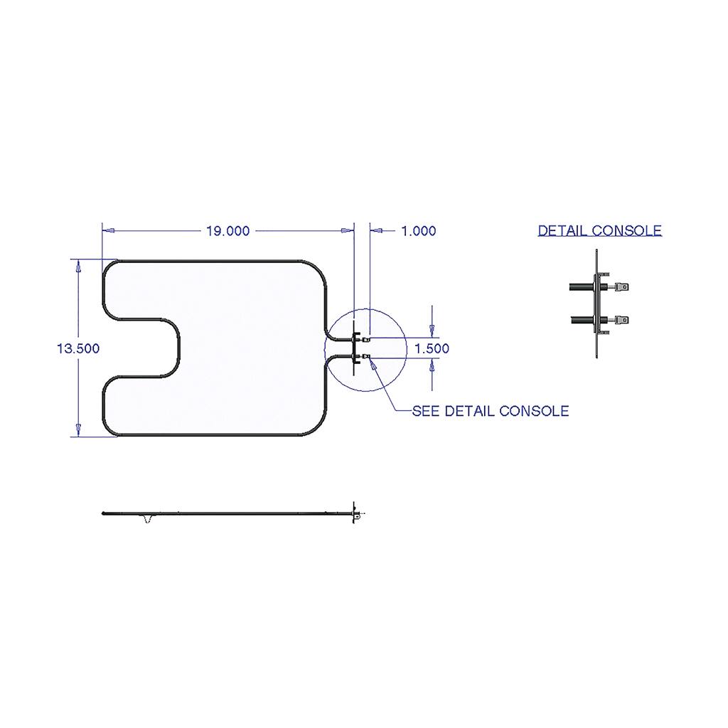 19.000 C 1 1.000 DETAIL CONSOLE  3  13.500 C 1.500 a 1 SEE DETAIL CONSOLE