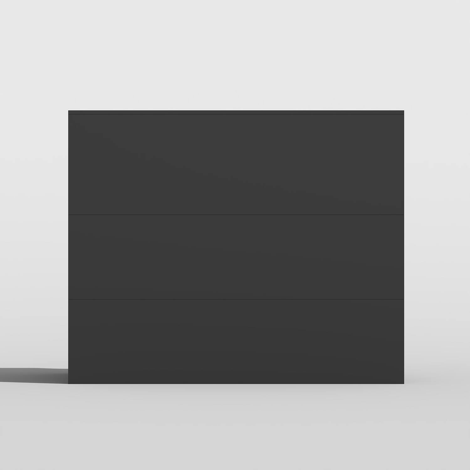 Front. Famapy - Famapy Modern Office Reception Desk: Functional Storage, Sleek Design for Workspaces - Black.