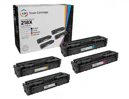 LD Products - Compatible Toner Cartridge Replacements for HP 218X 218 Set HY (4PK, B, C, M, Y) - Black|Cyan|Magenta|Yellow