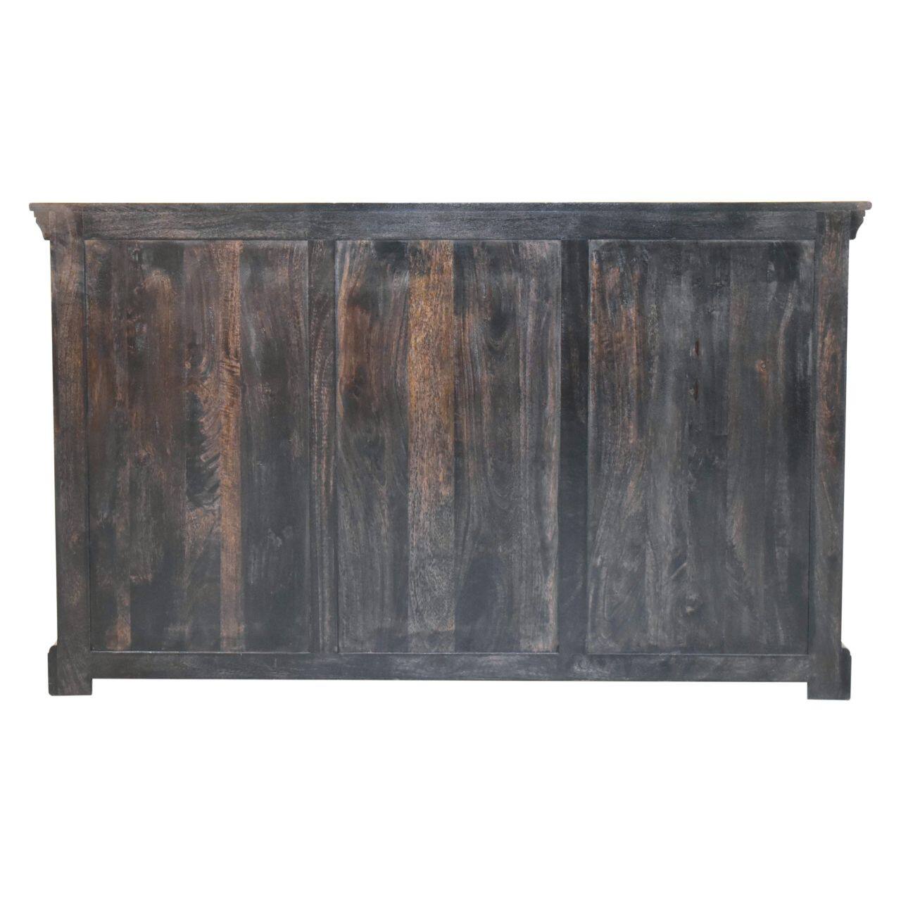 Alt View 7. Artisan Furniture - Artisan Furniture Solid Wood Regal Ash Black Rustic Sideboard, 3 Doors, Black - Black.