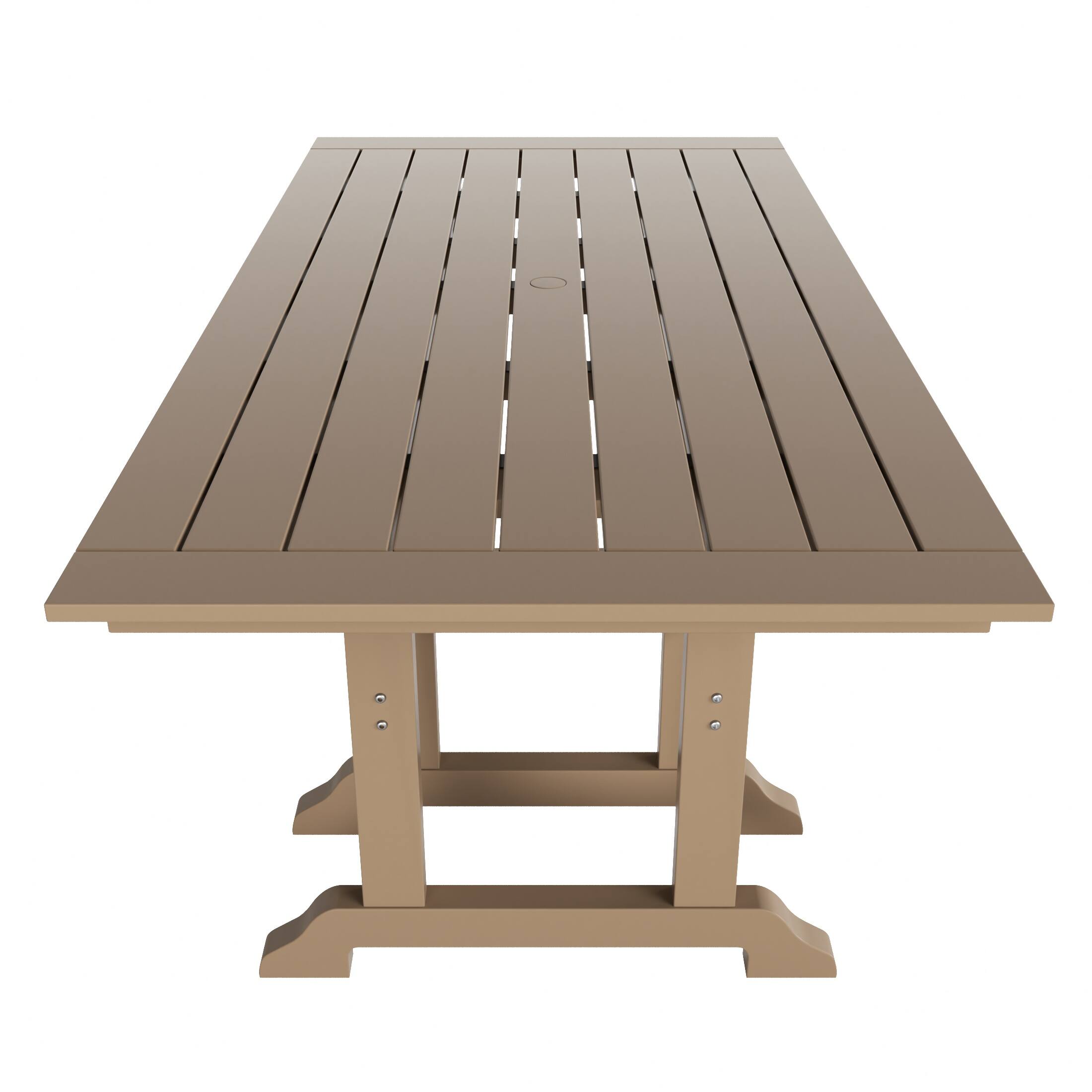 Alt View 1. WestinTrends - WestinTrends Malibu 71" Outdoor Patio Dining Table - Weathered Wood.