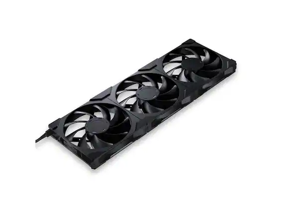 Front. Phanteks - Phanteks M25-140 Gen2 Triple Pack, Daisy Chain Unified Fan frame, 3x 140mm PWM High Performance Cooling Fan, Black - Black.