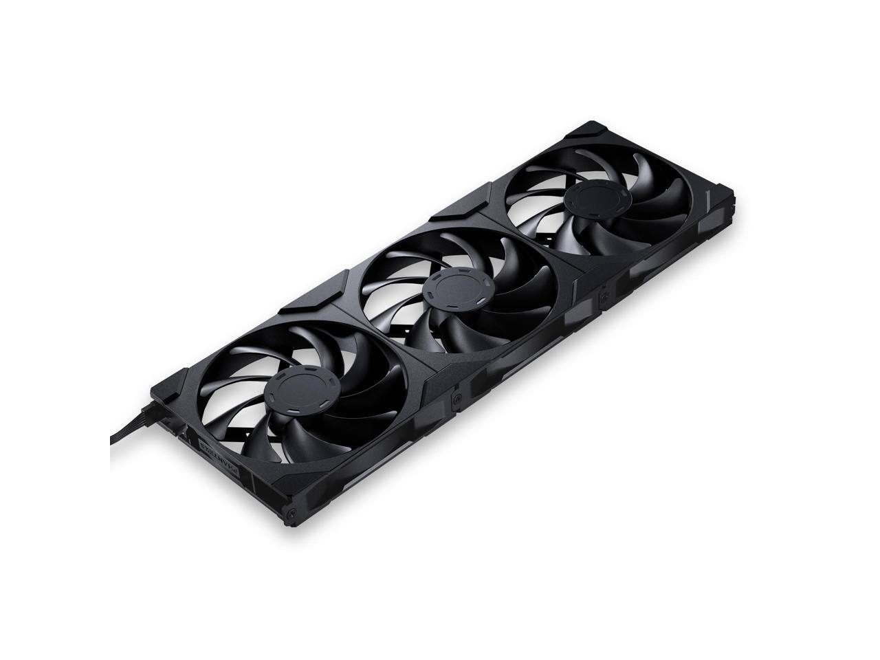 Phanteks - M25-140 Gen2 Triple Pack, Daisy Chain Unified Fan frame, 3x 140mm PWM High Performance Cooling Fan - Black