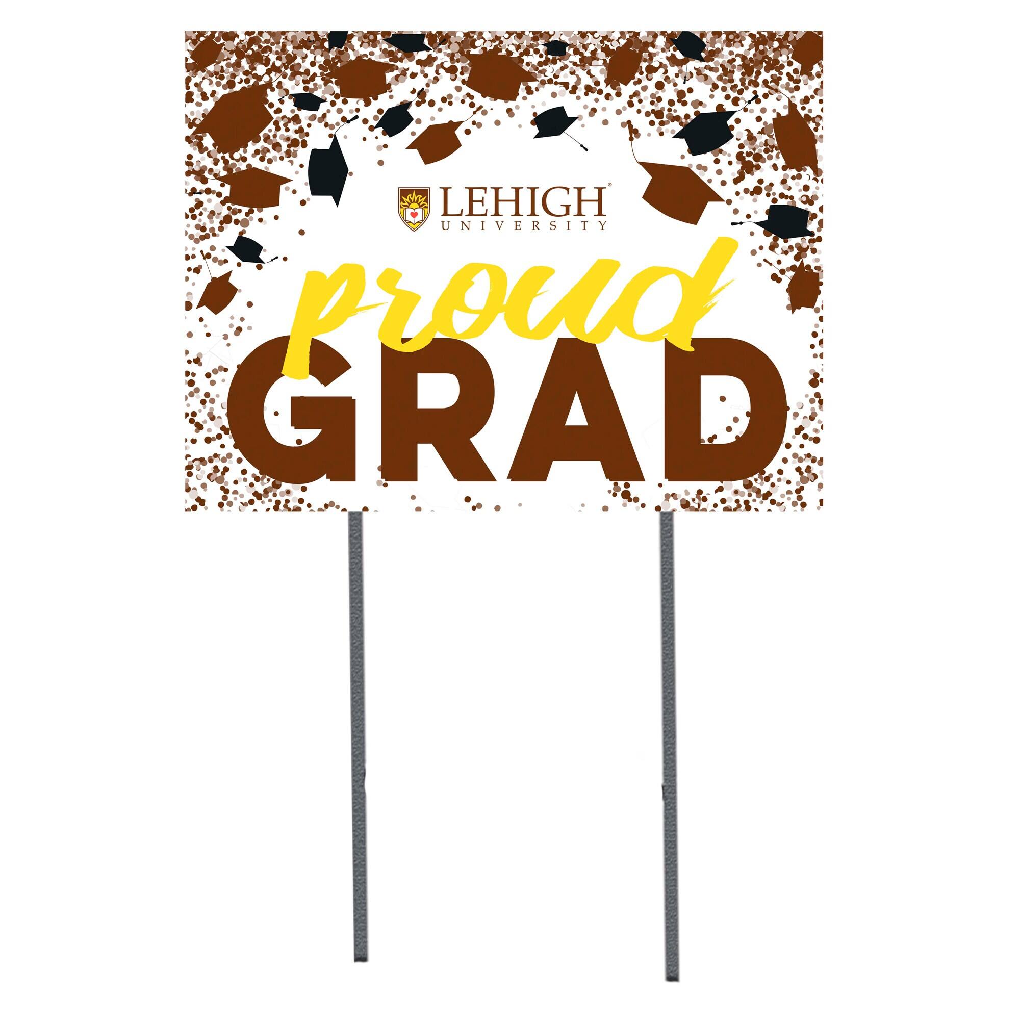 Lehigh Mountain Hawks 18" x 24" Proud Grad Yard Sign