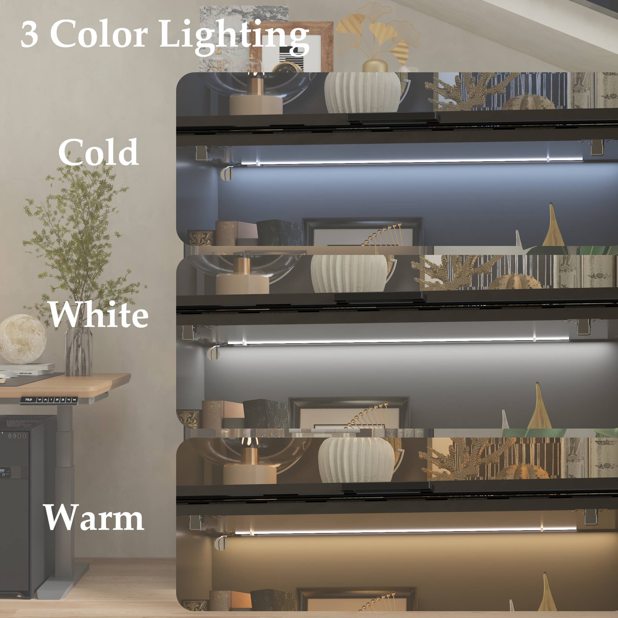3 Color Lighting Cold White Warm