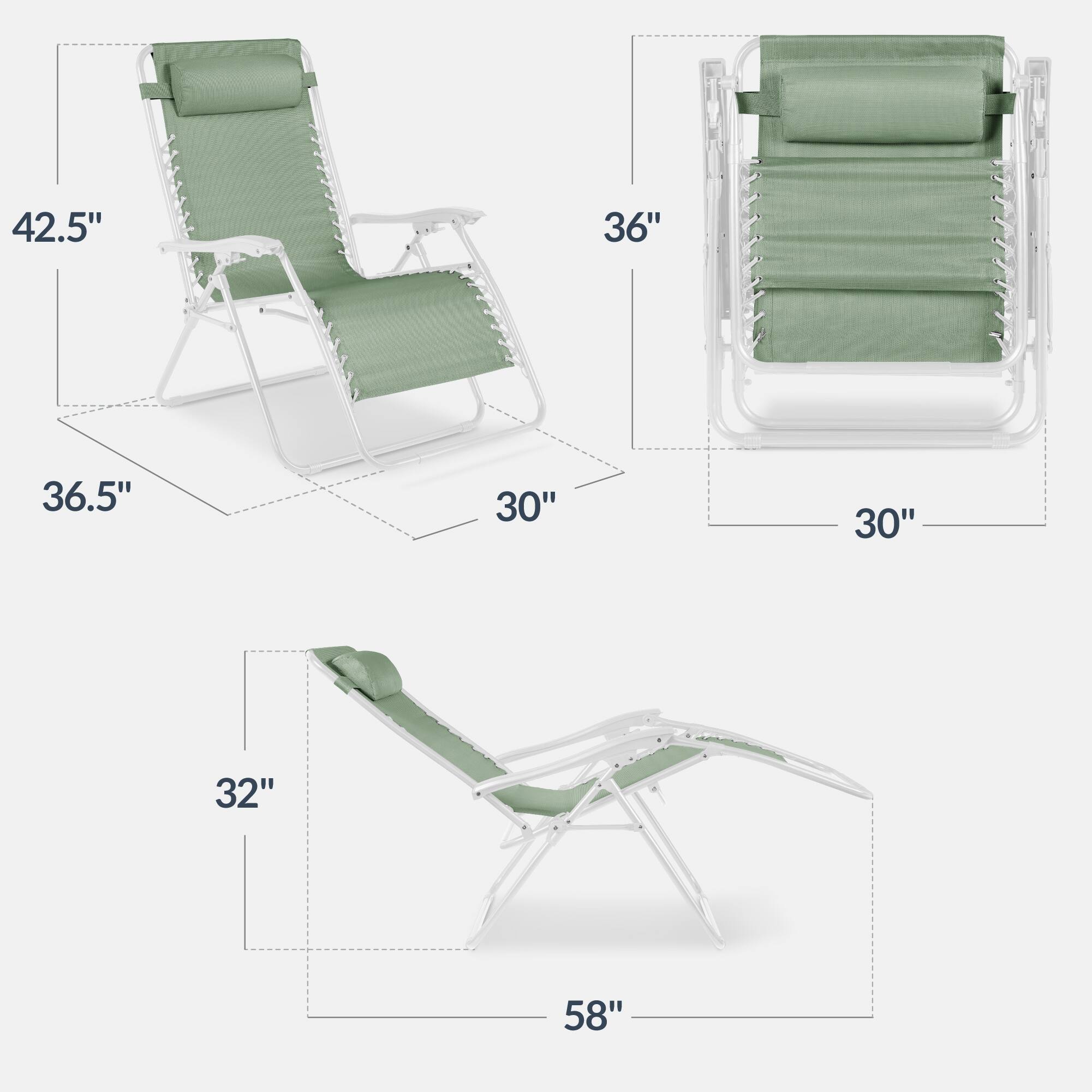 42.5" 36" 36.5" 30" 30" 32" 58"