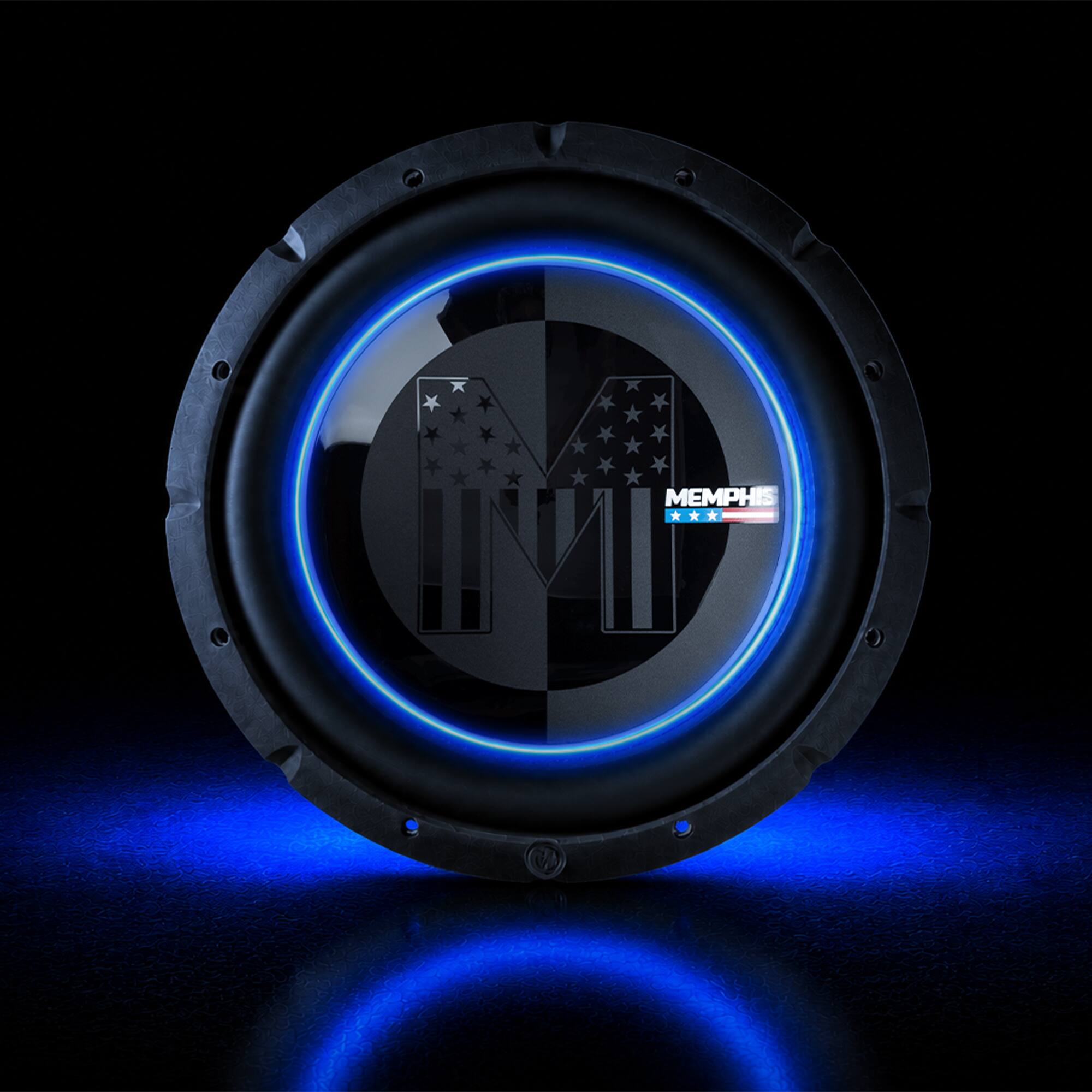 Alt View 2. Memphis Car Audio - Memphis 76PRXL12FTV Special Edition Power Reference 12" 1/2/4 Ohm RGB LED Selectable Impedance Subwoofer - Black/Gray.