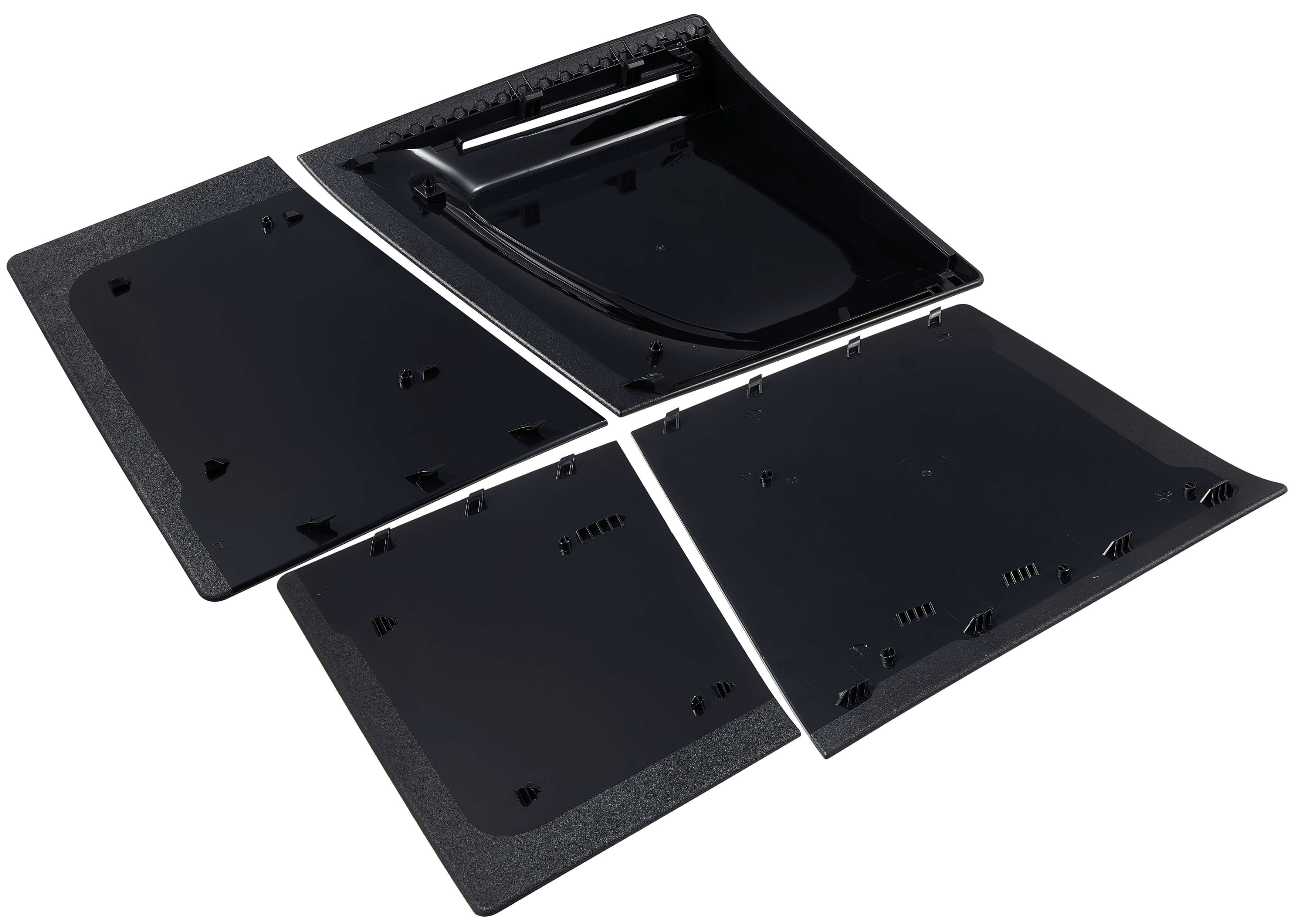Alt View 2. MobileSentrix - Ghost of Yotei - Faceplate Covers (Top & Bottom) Replacement Compatible For PlayStation 5 Pro Disc Edition PS5 - Black - Black.