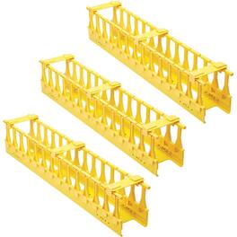 Tripp Lite - VERTICAL CABLE MANAGER HIGH-CAPACITY DOUBLE FINGER DUCT - Yellow