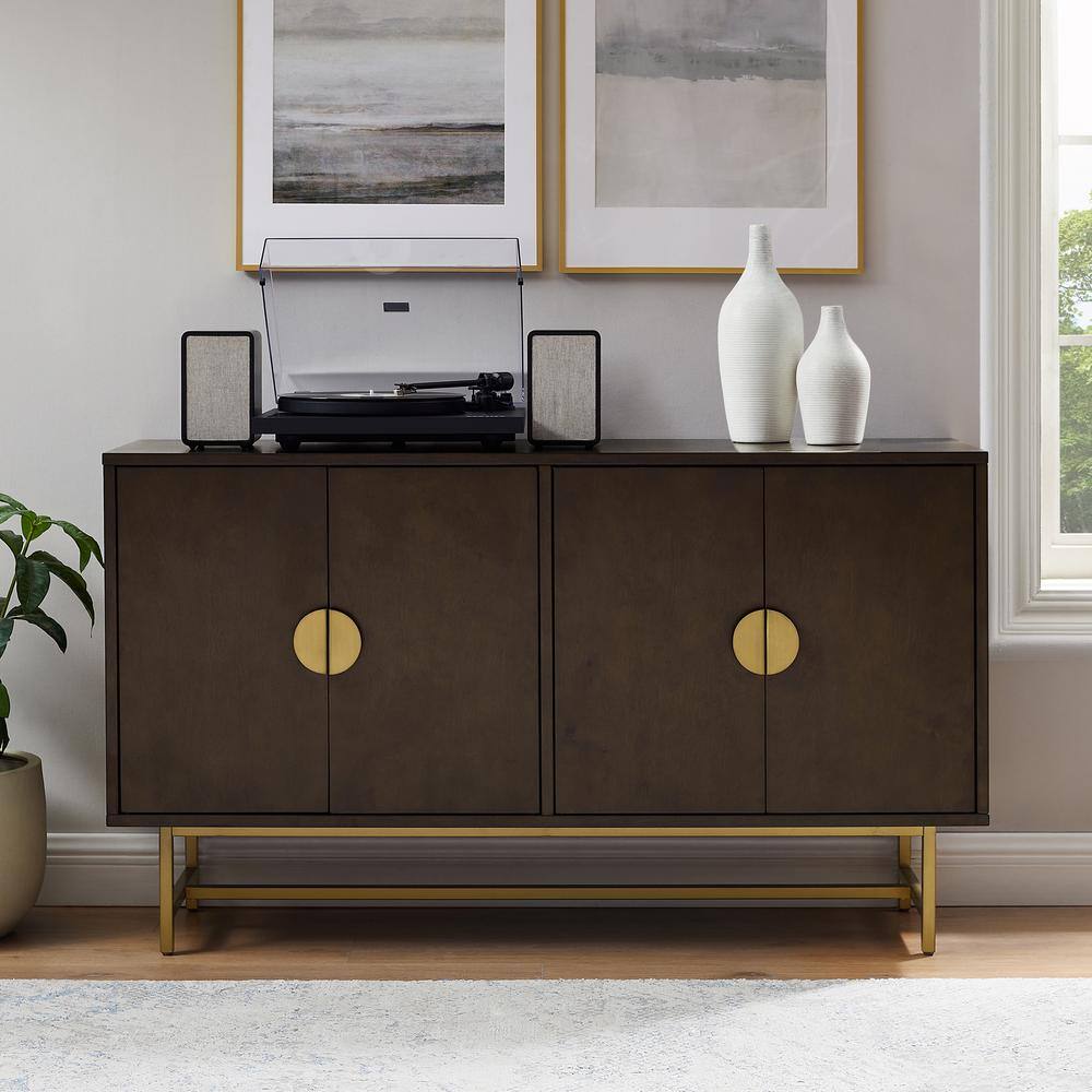 Alt View 6. Crosley Furniture - Blair Sideboard - Dark Brown.