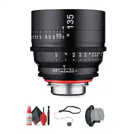 Rokinon - Xeen 135mm T2.2 Lens with Nikon F Mount Bundle - Black