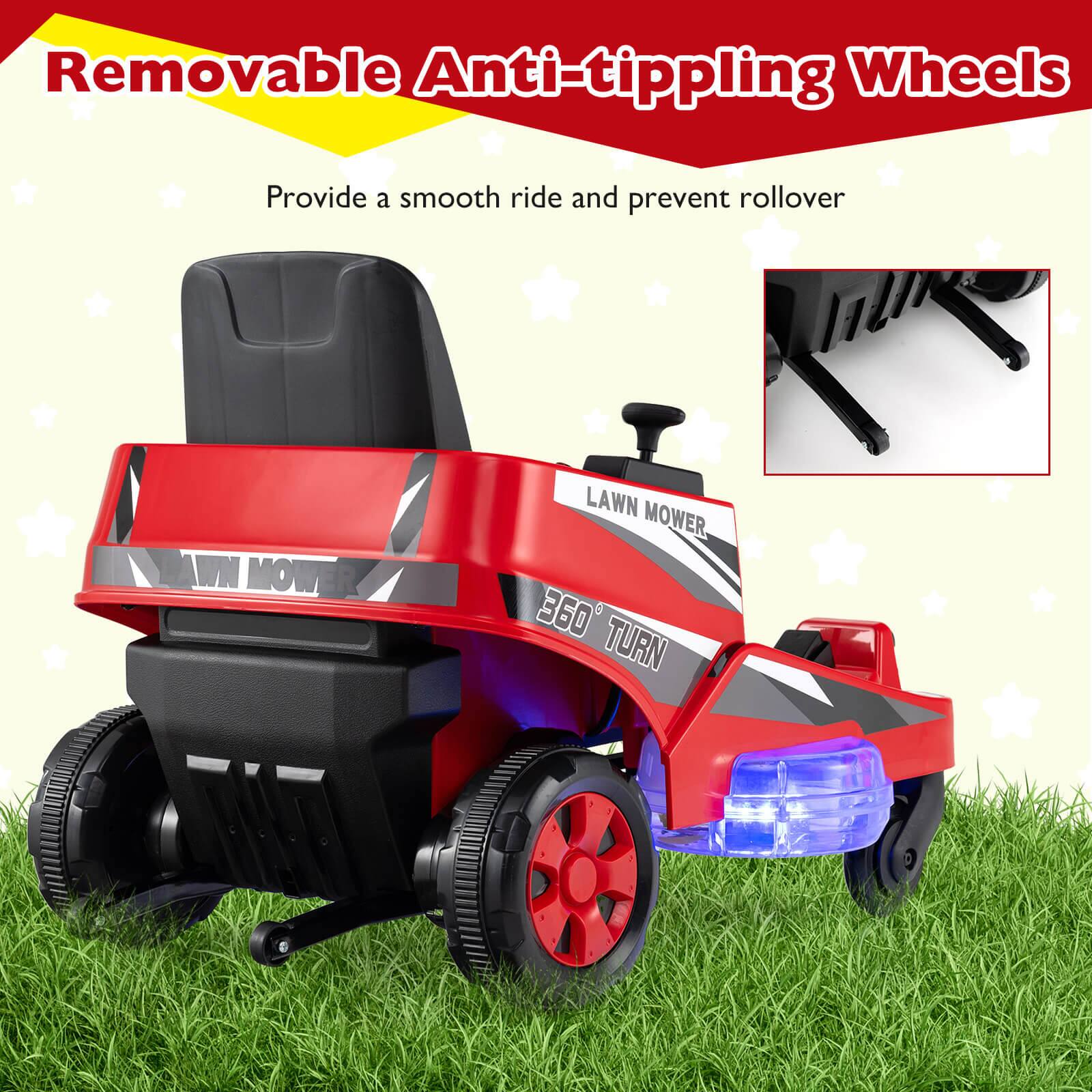Removable Anti-tipping Wheels  
Provide a smooth ride and prevent rollover  
MANNIN MOWER  
LAWN MOWER. 360° TURN.