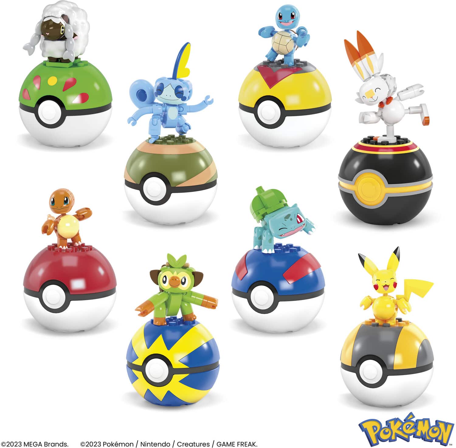 Mega Bloks Pokemon Beginner Trainer Team 8 Pack, 191 Piece