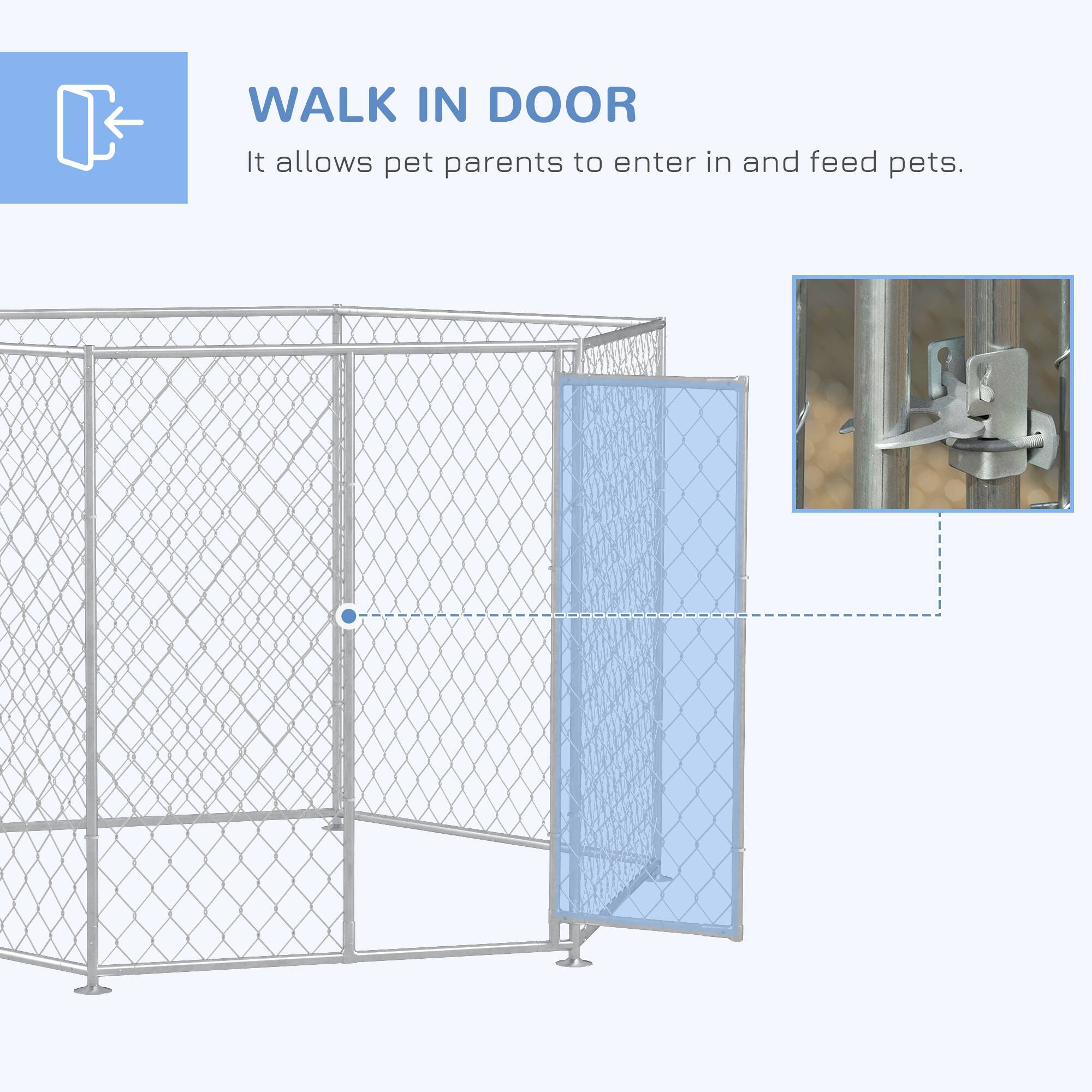 WALK IN DOOR  
It allows pet parents to enter in and feed pets.
