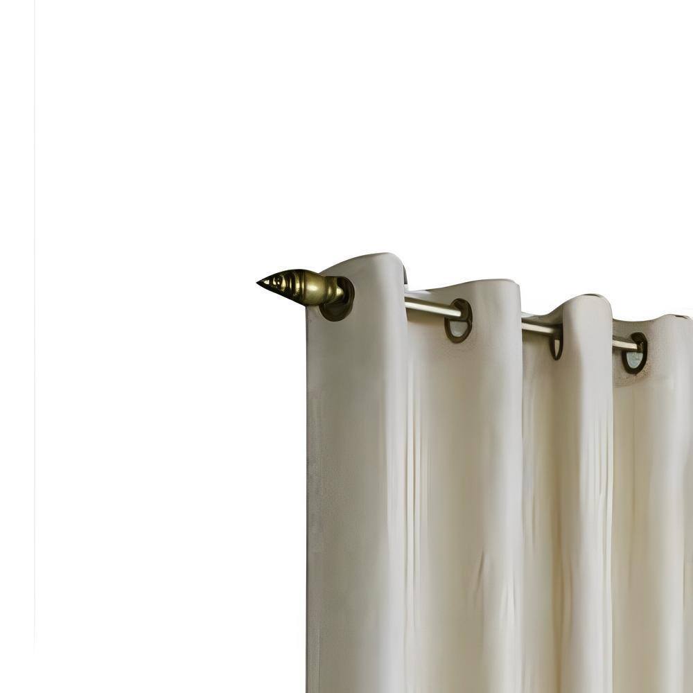 Angle. Commonwealth Home Fashions - Thermavoile Rhapsody Lined European Voile Grommet Panel - 54"x84" Mushroom - Mushroom.