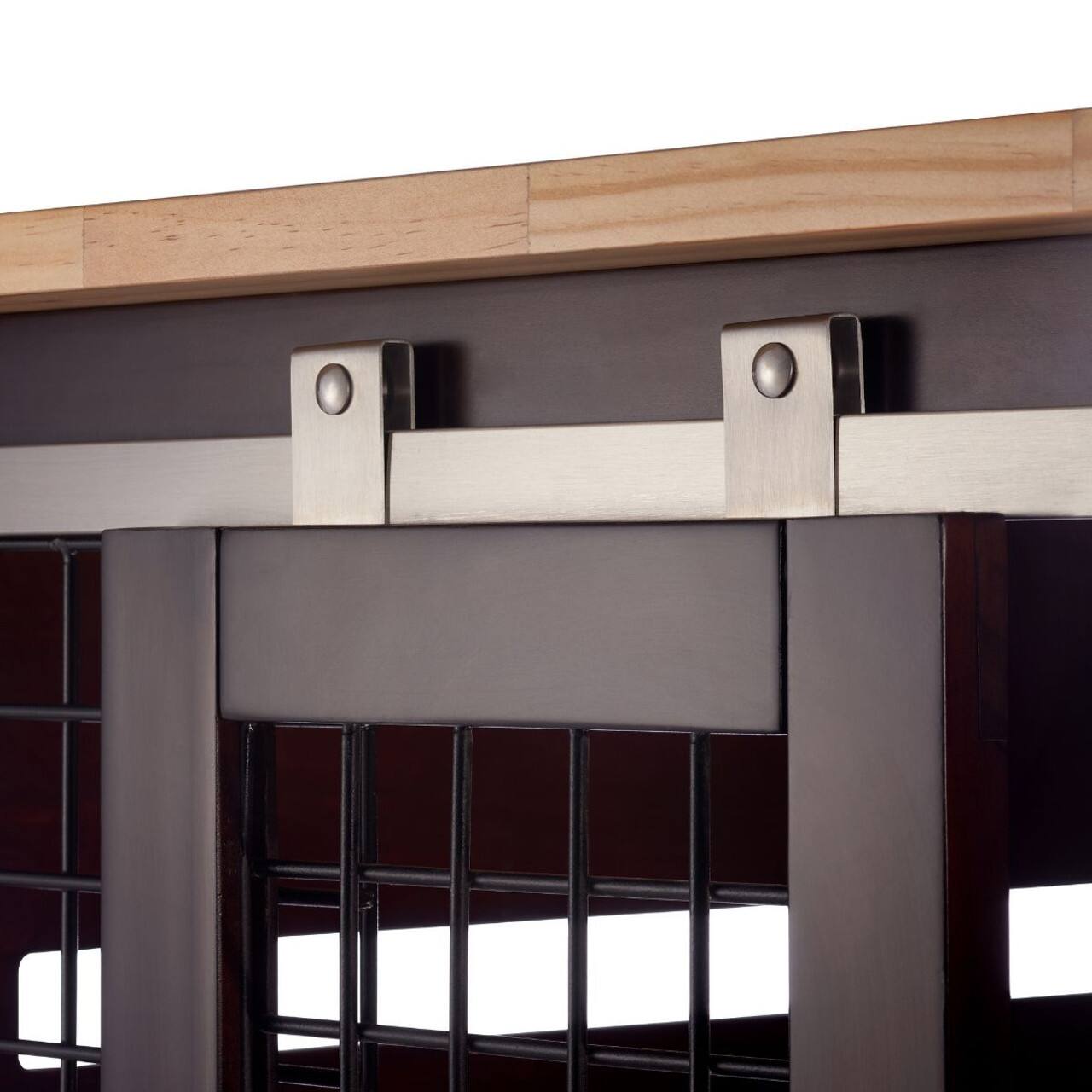 Alt View 15. TRINITY - 40" Espresso Brown Pet Crate Accent Table - Espresso Brown.