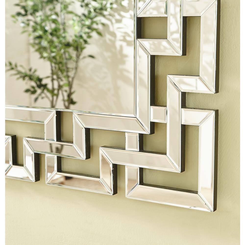 Angle. Elegant Decor - Sparkle 37.5 in. Contemporary Rectangle Mirror in Clear - Clear.
