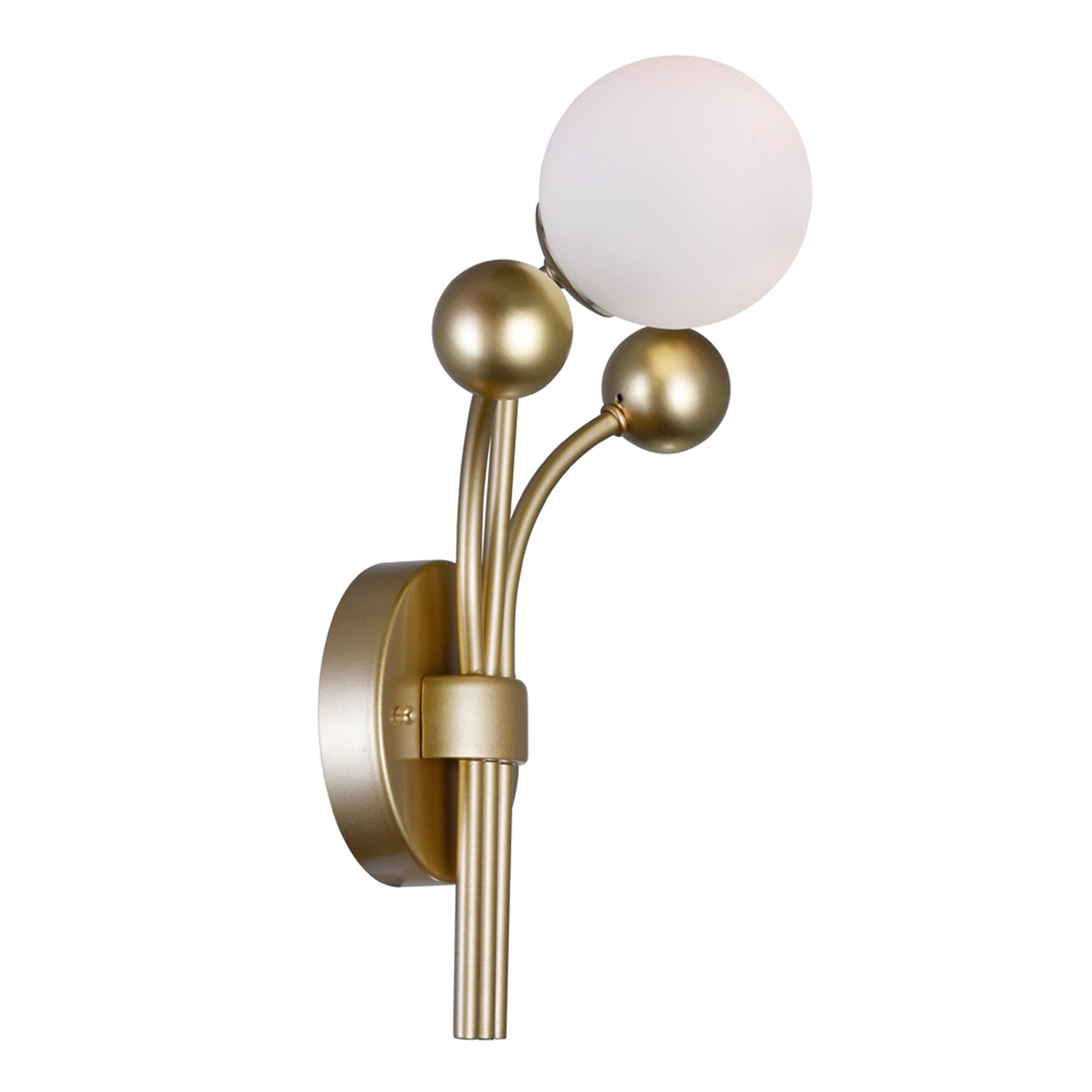 Left. CWI Lighting - Element 1 Light Wall Light With Sun Gold Finish - Sun Gold.