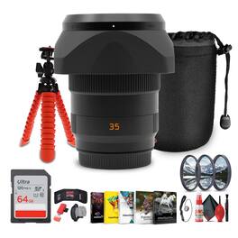 Bundle - Leica - APO-Summicron-SL 35mm f/2 Lens | L-Mount, Weather-Sealed Wide Prime - - Black