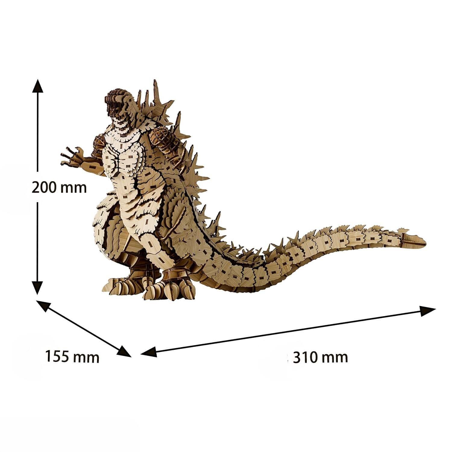 Left. 3D Puzzle - 3D DIY Puzzle: Godzilla wa-gu-mi Bamboo - 398pcs.