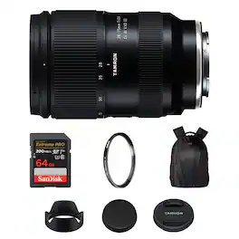 Tamron - 28-75mm f/2.8 Di III VXD G2 Lens-Sony E+64GB SDXC+Tiffen UV Filter Bundle - Black