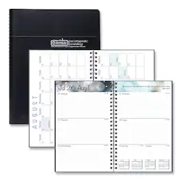 House of Doolittle - Recycled Academic Weekly Monthly Appointment Planner 8 x 5 Black Cover 13 Month Aug 2025 to Aug 2026