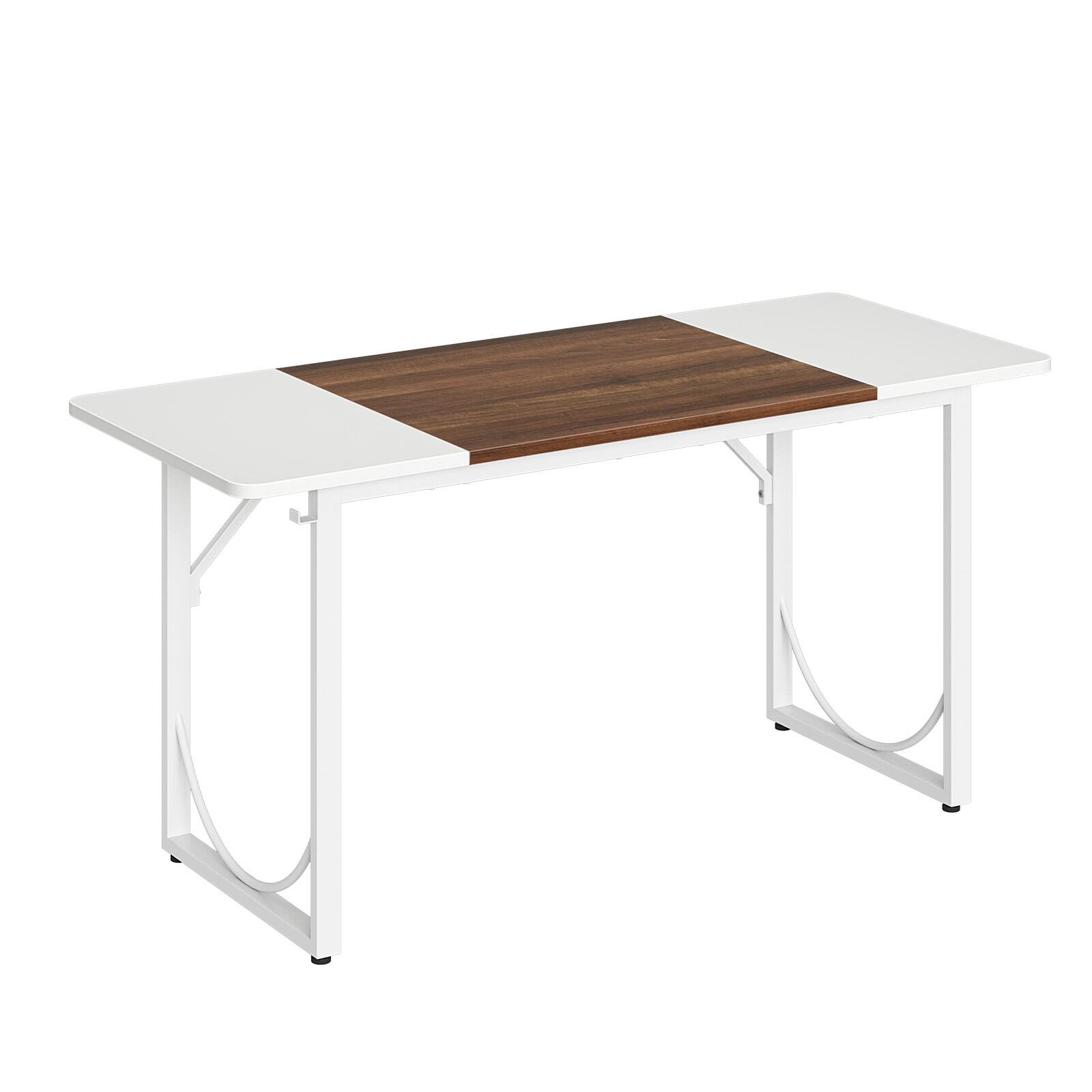 Alt View 3. Pinmoco - Pinmoco - 63" Executive Writing Desk - Metal Frame - Walnut White - Walnut White.