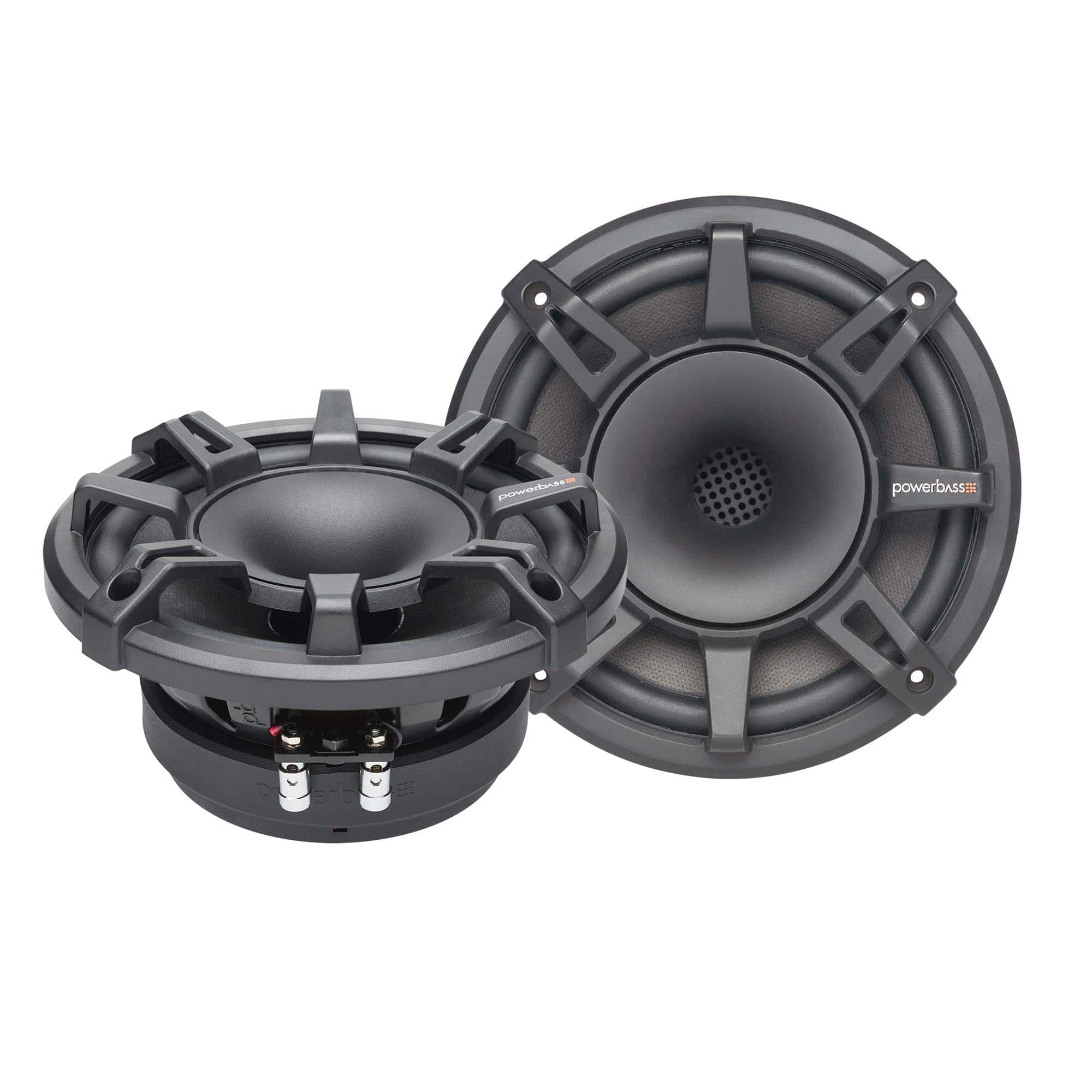 Powerbass - PBX-PRO6CD - 6.5" Pro Mid Range with Compression Horn Tweeters, Pair - 150Wrms / 300Wmax - 4 ohm - Black/Gray