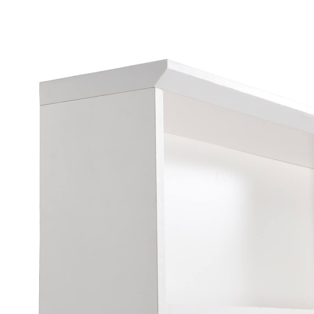 Alt View 10. Loheer - Loheer White Hall Tree with Storage Bench Minimalist Shoe Cabinet 67 Inch - White.
