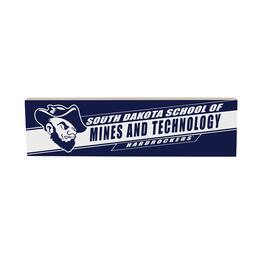 Evergreen Enterprises - South Dakota School of Mines and Technology Hardrockers 5" x 18" Shadow Logo Wood Mantle Sign - Multicolor