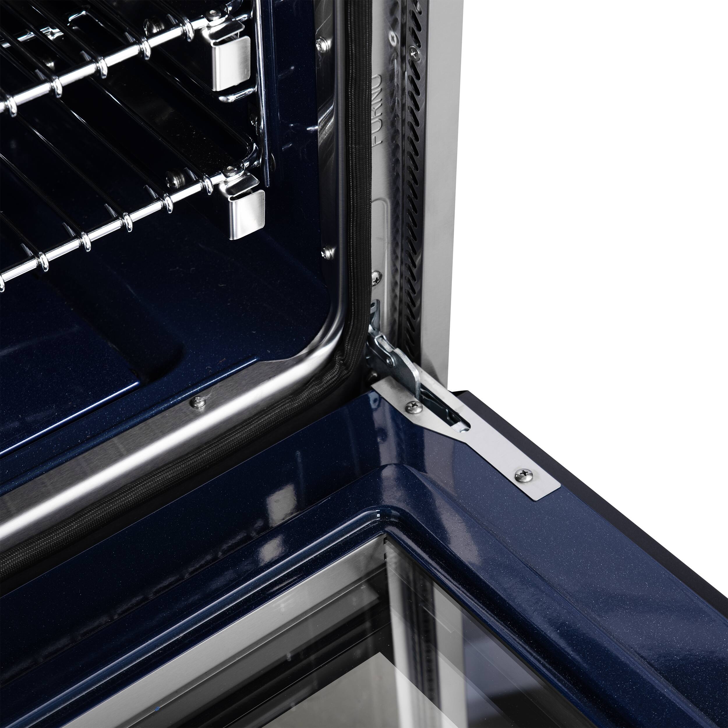 Alt View 12. Forno Appliances - Massimo 5.36 Cu. Ft. Freestanding Gas Convection Range with Air Fryer Kit, Wok Support & Griddle - Black.