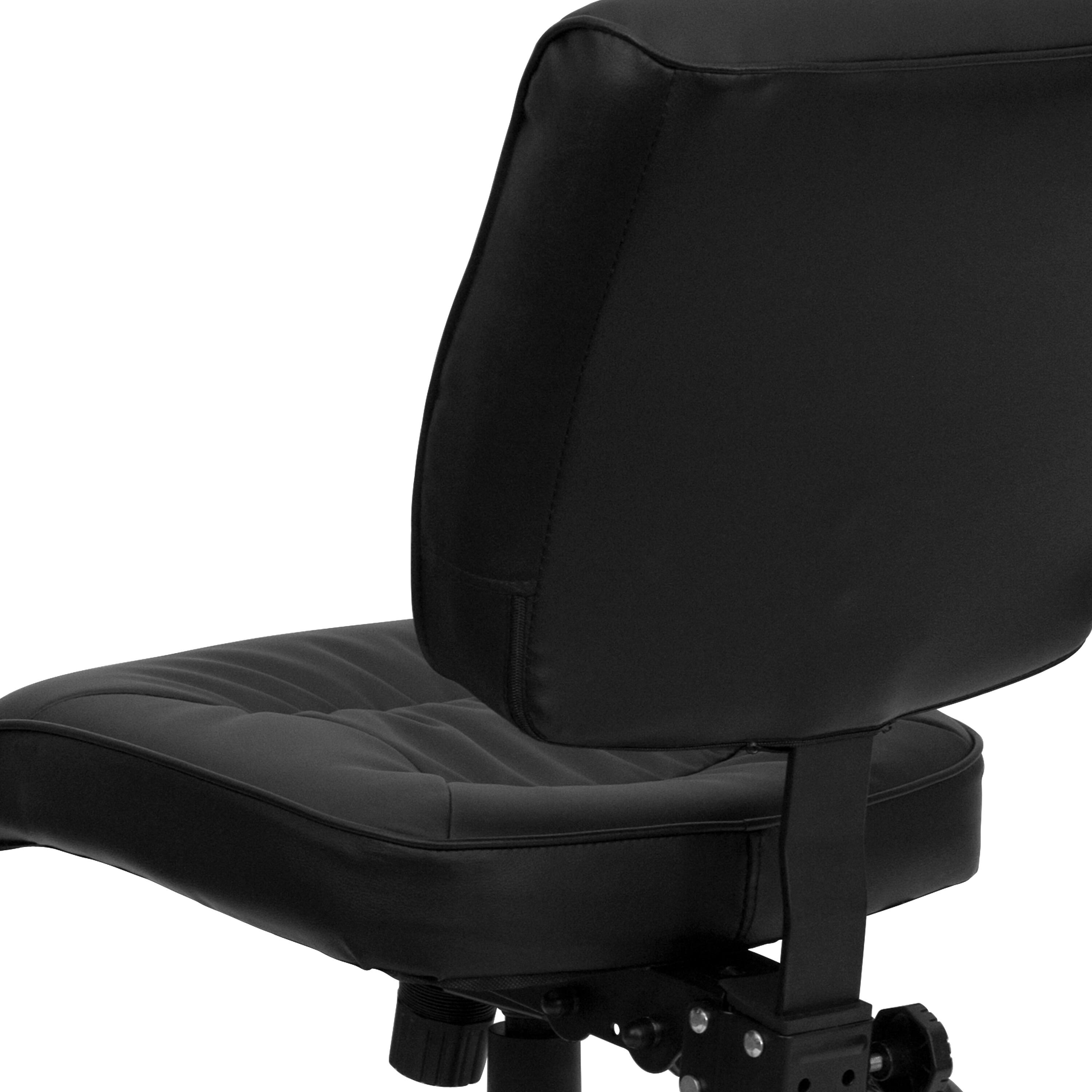 Alt View 9. Emma + Oliver - Mid-Back Leather Multifunction Swivel Ergonomic Task Office Chair - Black.