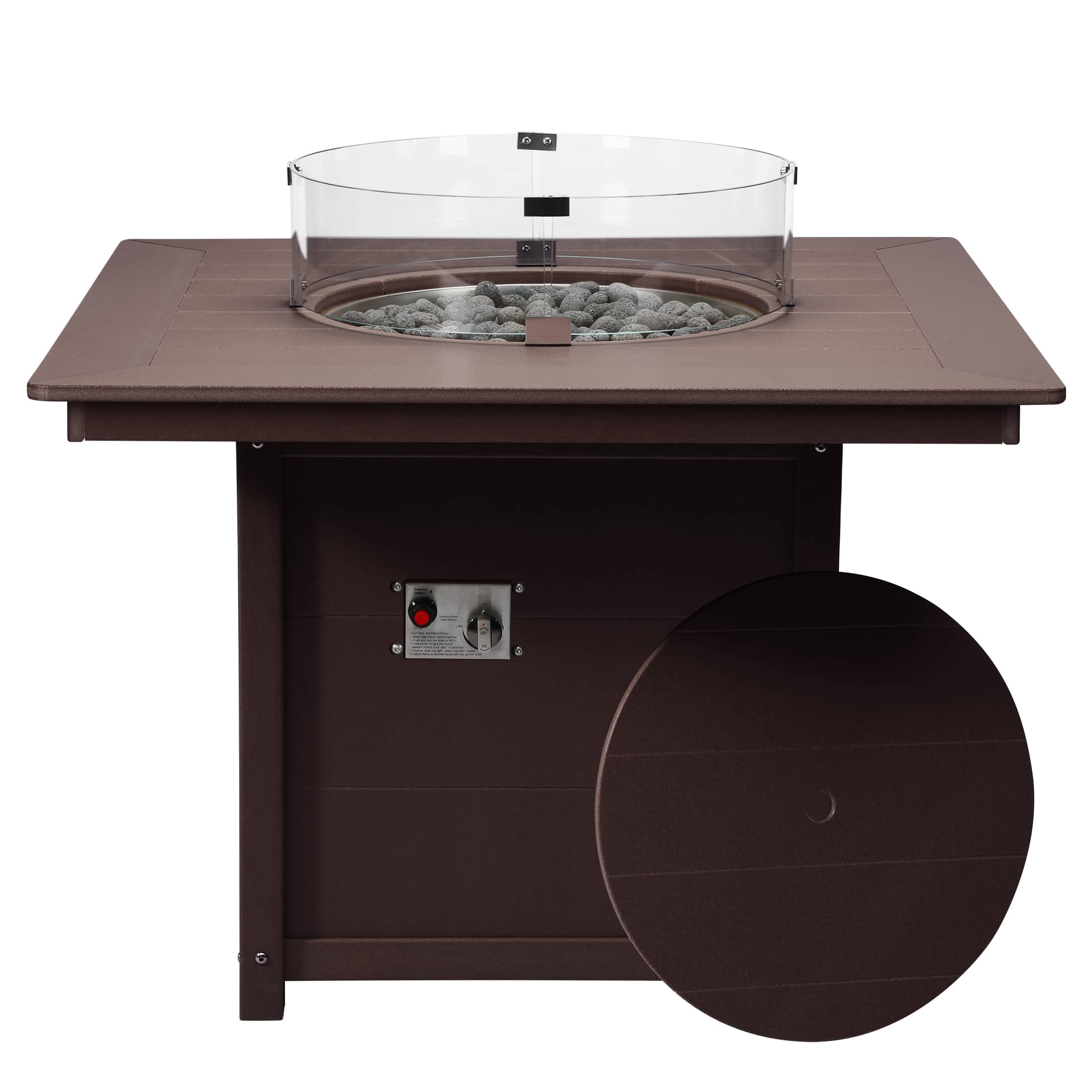 "WestinTrends - Helios Modern Outdoor Patio Propane 42"" Square Fire Pit Table" price history on PriceWatchPro
