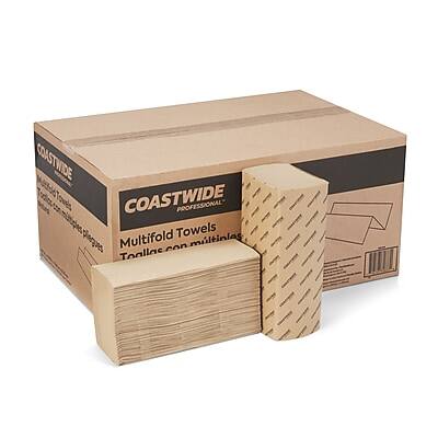 Coastwide Professional - Coastwide Professional™ Multifold Paper Towels, 1-ply, 250 Sheets/Pack, 16 Packs/Carton (CW21819) - Natural Kraft price history on PriceWatchPro