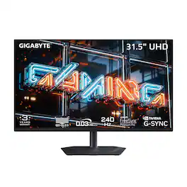 GIGABYTE - MO32U24 - 31.5" QD-OLED Monitor - UHD 3840x2160 - 240Hz - 0.03ms GTG - G-SYNC Compatible - HDMI 2.1 - Black