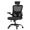 Front. FlexiSpot - OC1 Ergonomic Office Chair with Adjustable Headrest and 3D Arms - Black.