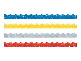 Trend Enterprises - Trend Terrific Trimmers 1560" Borders/Trim, Sparkle 40/Pack - Blue/Silver/Yellow/Red