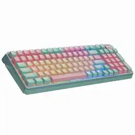 Cooler Master - MK770 Gaming KeyBoard - Wired/Wireless Connectivity - Bluetooth/RF - 5.1 - 2.40 GHz - USB Type C Interface - Macaron