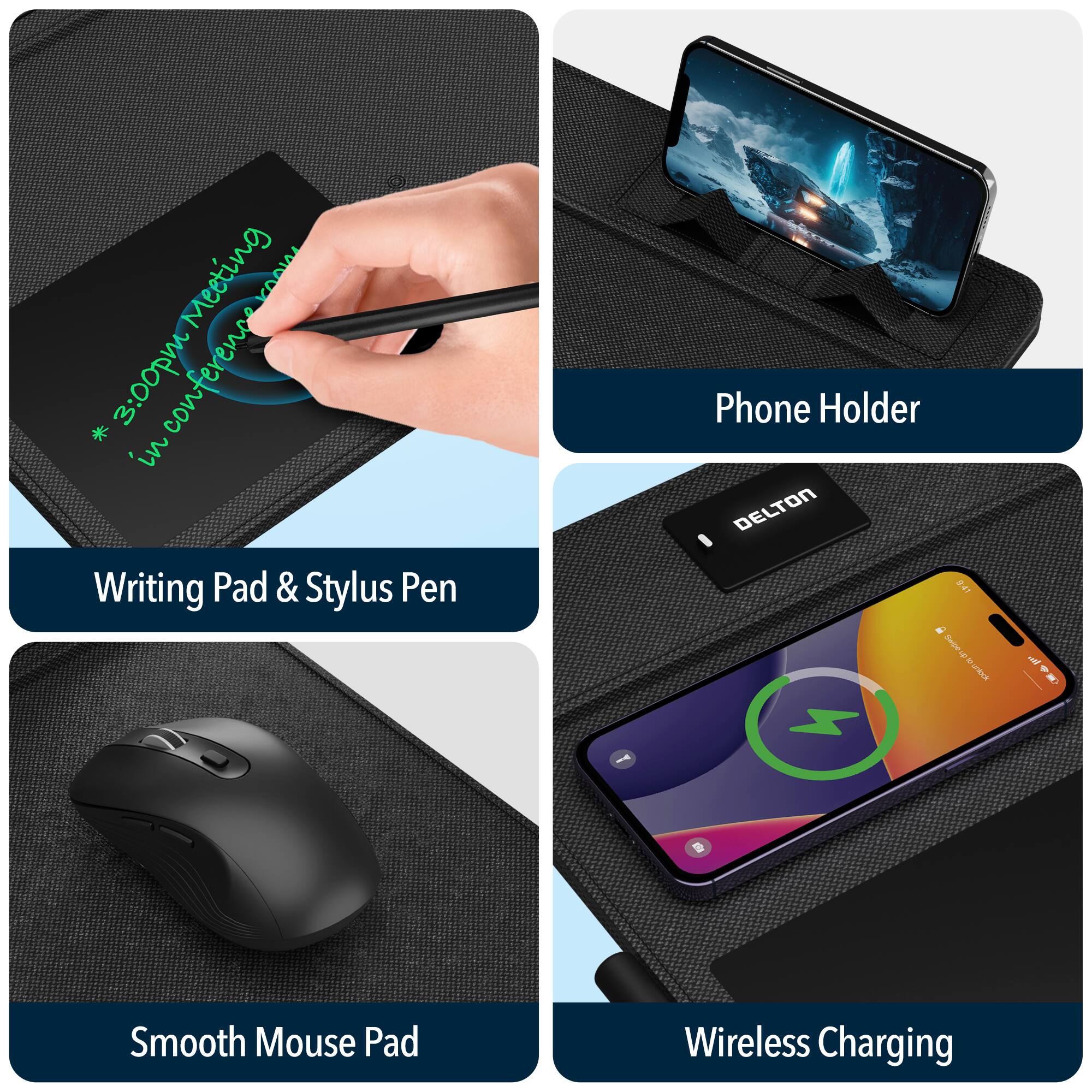 Meeting KD * 3:00pm conference in Writing Pad & Stylus Pen Phone Holder DELTON I - f 0 unbve  1 2 Smooth Mouse Pad Wireless Charging