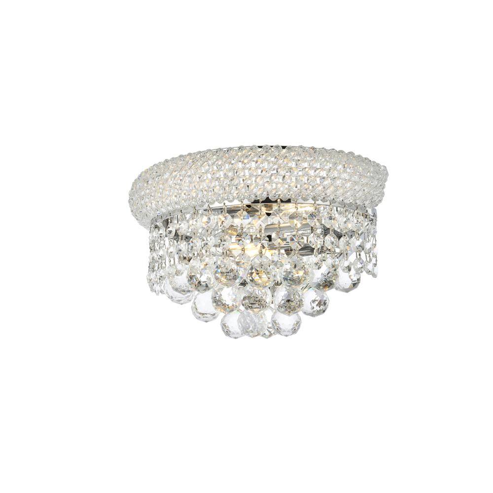 Alt View 3. Elegant Lighting - Primo 2 light Chrome Wall Sconce Clear Royal Cut Crystal - Chrome.
