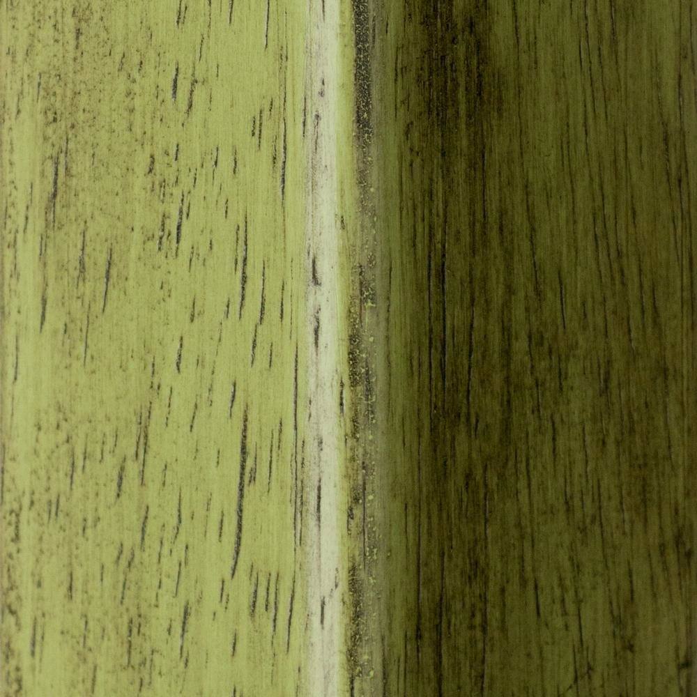 Back. FurniFact - 24" Rustic Green Counter Stool - Rustic Green / Walnut.