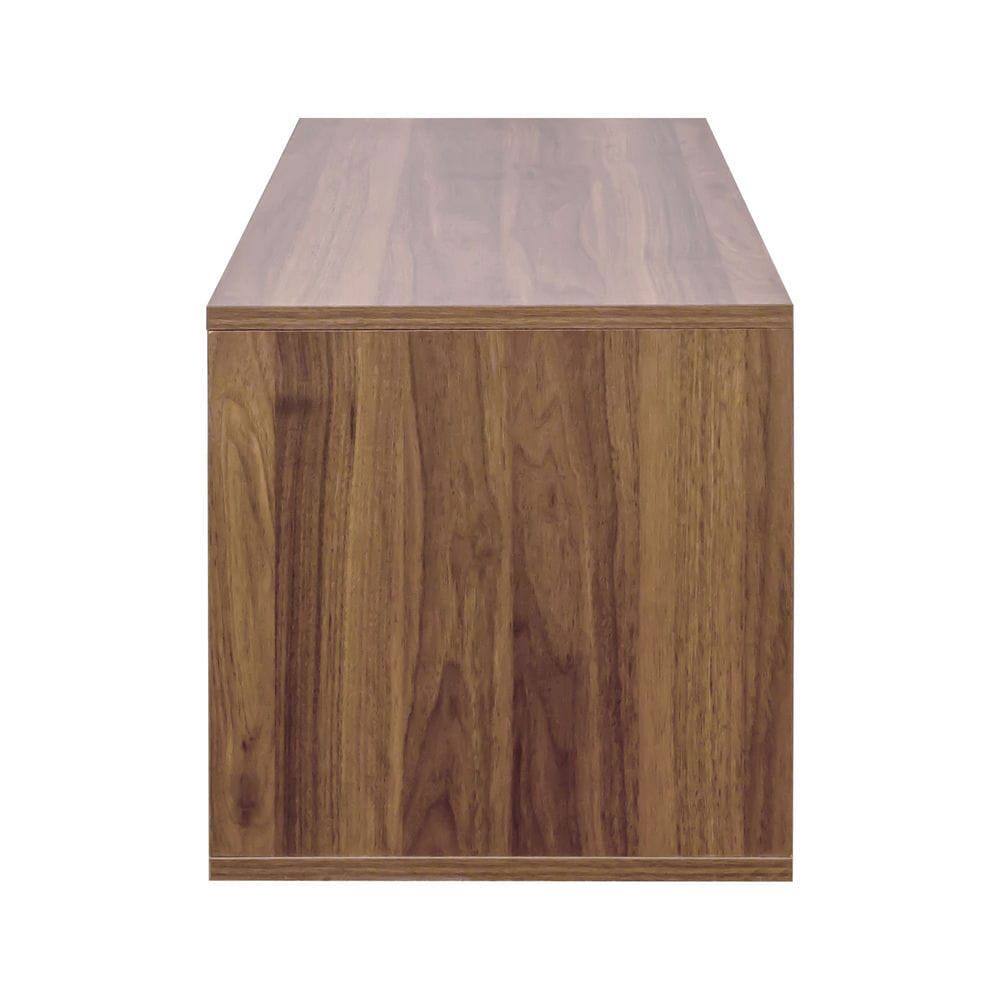 Left. Kadyn - Double Drawer Wooden Stackable Storage Drawers, Small Food Storage Cabinet, Under Bed Drawers for Bedroom, Brown - Brown.