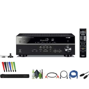 Yamaha RX V385 5.1 Channel AV Receiver Bundle RX-V385BL_AG2-1 Yamaha RX V385 5.1 Channel AV Receiver Bundle RX-V385BL_AG2-1