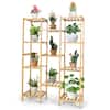 Front. Costway - Bamboo 11-Tier Plant Stand Utility Shelf Free Standing Storage Rack Pot Holder - Natural.