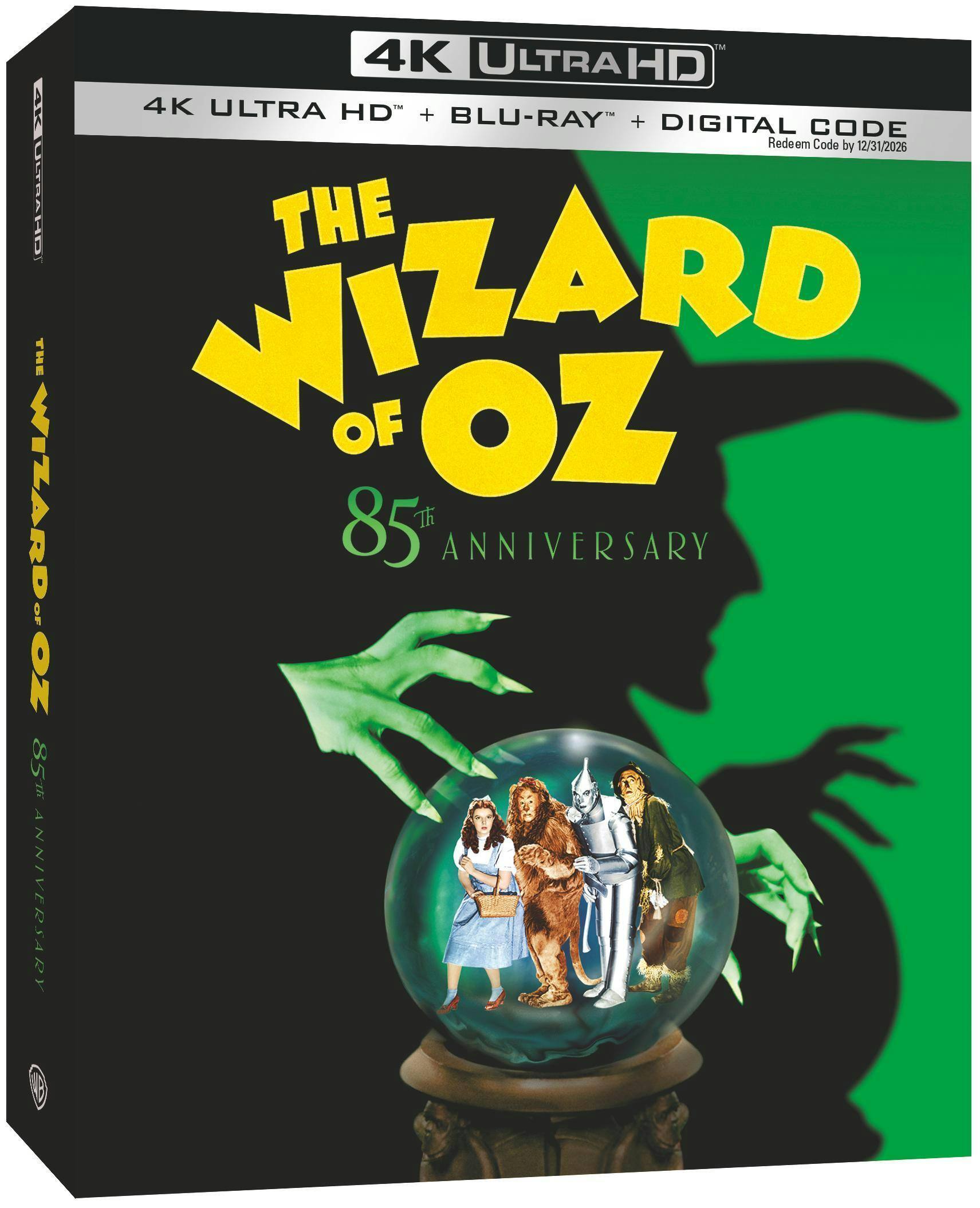 Back. The Wizard of Oz (85th Anniversary Limited Edition) (Steelbook)  - 4K Blu-Ray.
