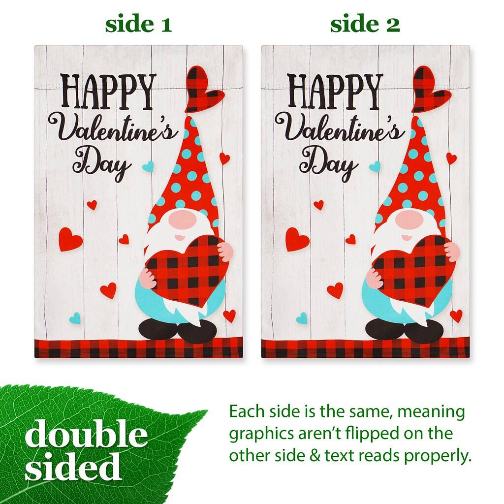 side 1 side 2 HAPPY Valentine's Day HAPPY Valentine's Day double sided Each side is the same, meaning graphics aren't flipped on the other side & text reads properly.