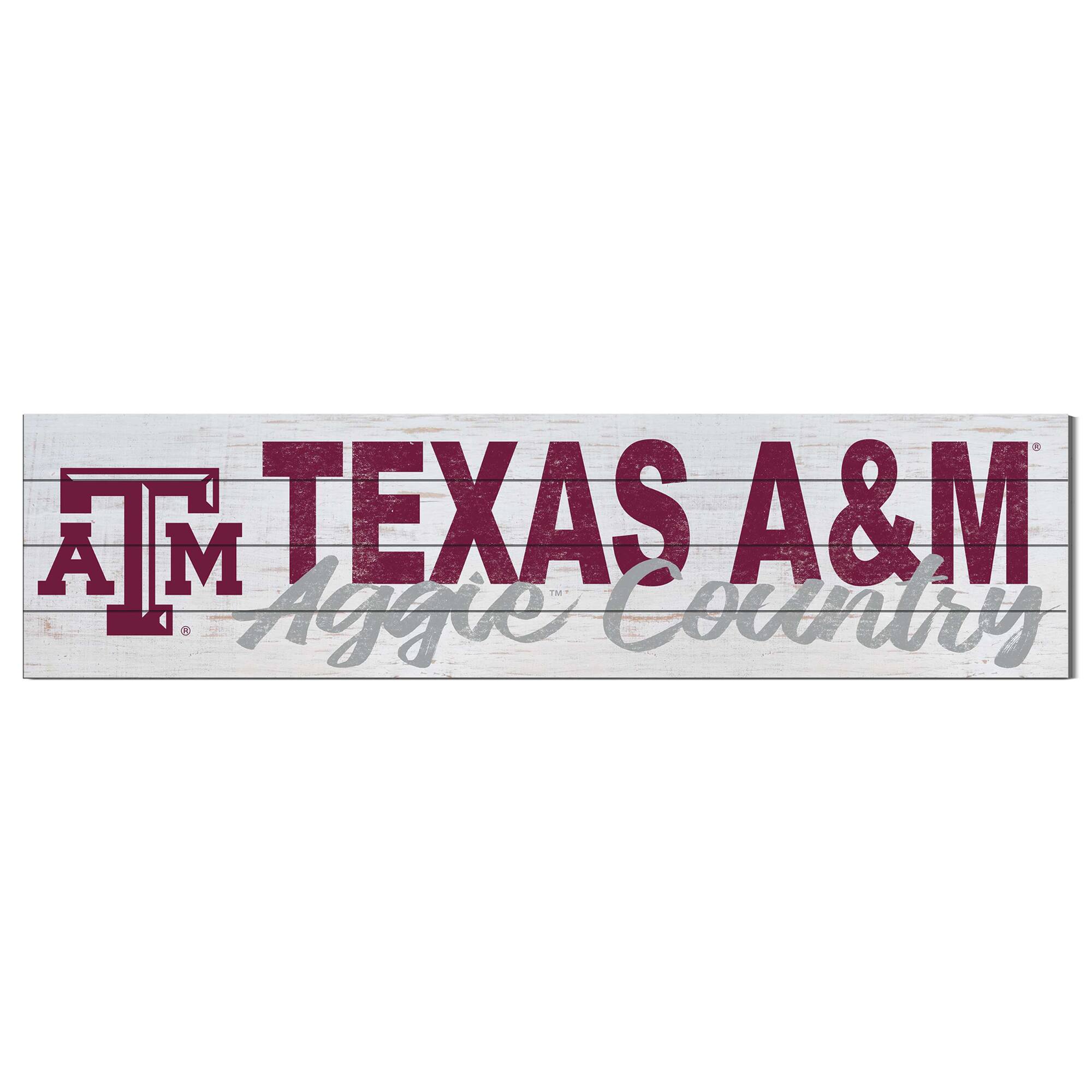 Texas A&M Aggies 40'' x 10'' Logo Sign