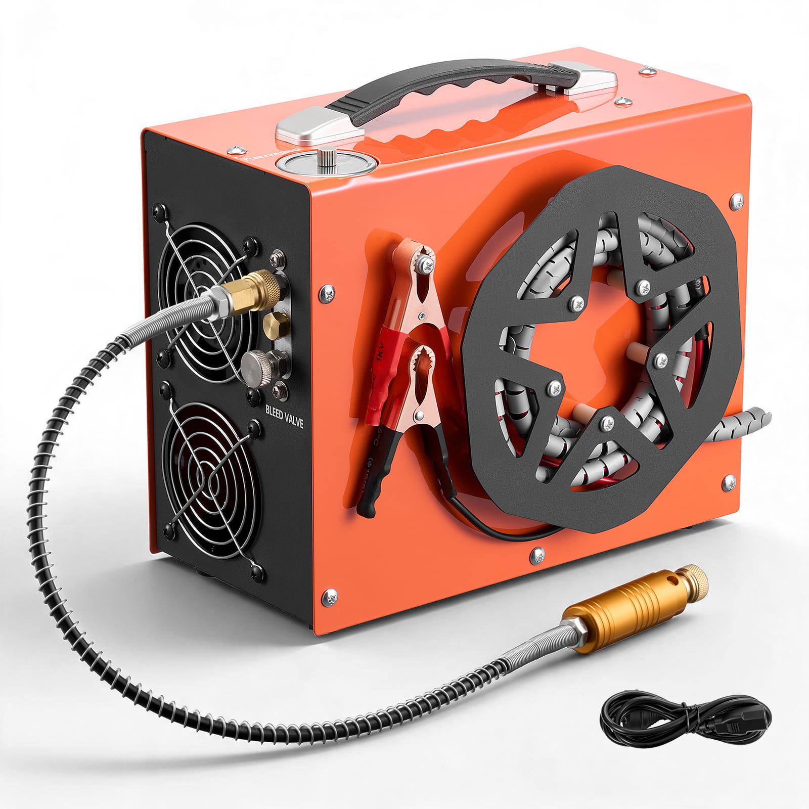 VEVOR - PCP Air Compressor 4500PSI PCP Airgun Compressor&Built-in Converter,Auto Stop 350W DC12V/AC120V Portable Paintball Tank - Orange;Black price history on PriceWatchPro