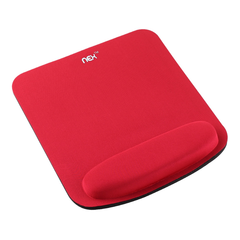 Oumilen - Ergonomic Mouse Pad with Memory Foam Wrist Rest - Non-Slip Base for Office, Gaming, and Daily Use - Red
